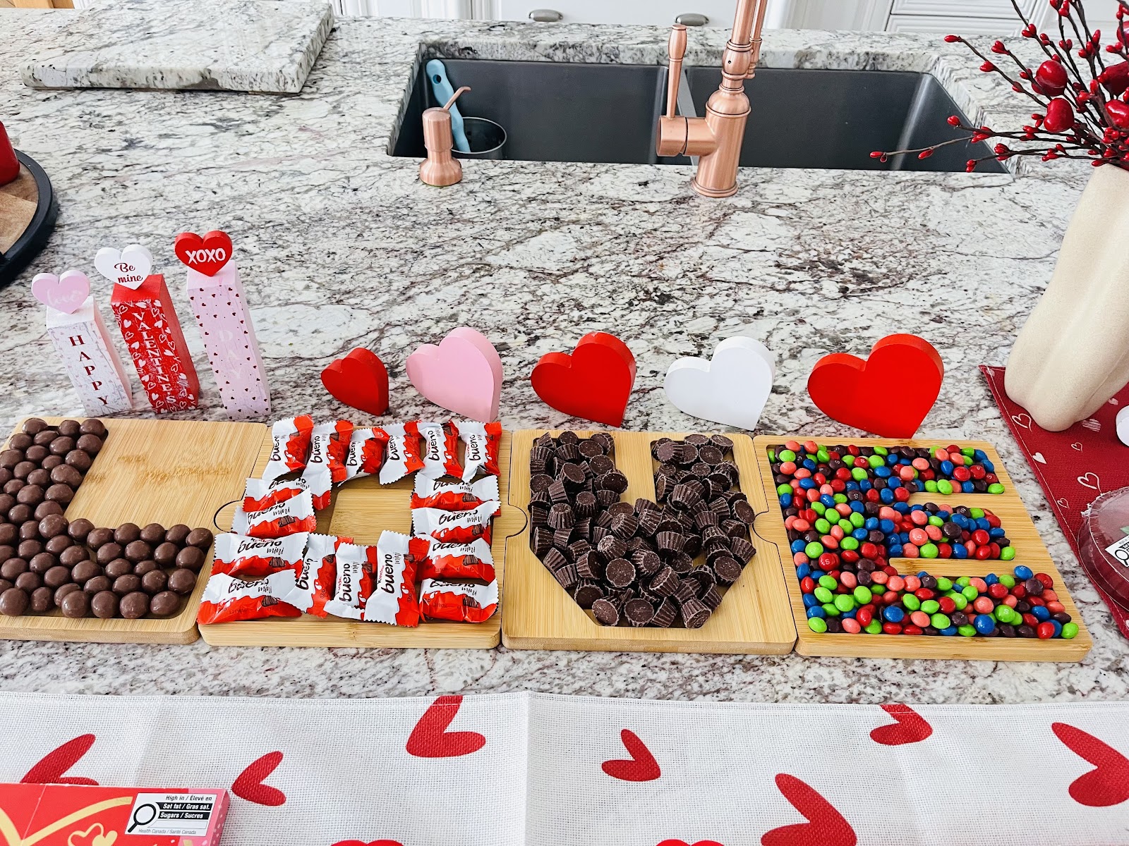 Valentines day setup